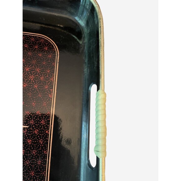 Lacquerware Hand Decorated Floral Tray -Shikki Ware Ayame- Made In Japan - Picture 5 of 6